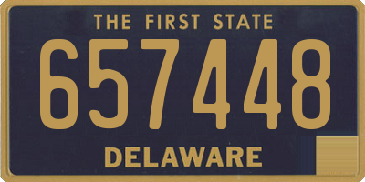 DE license plate 657448