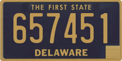 DE license plate 657451