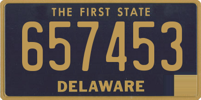 DE license plate 657453