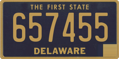 DE license plate 657455