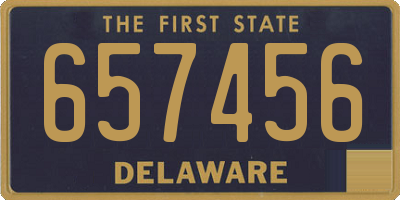 DE license plate 657456