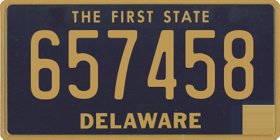DE license plate 657458