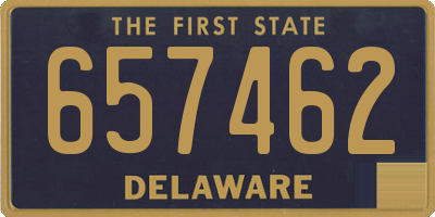 DE license plate 657462