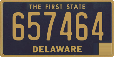 DE license plate 657464