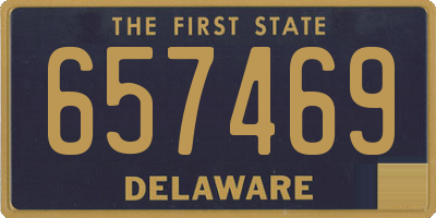 DE license plate 657469