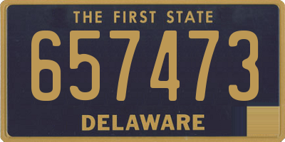 DE license plate 657473