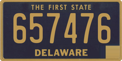 DE license plate 657476