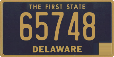 DE license plate 65748