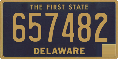 DE license plate 657482
