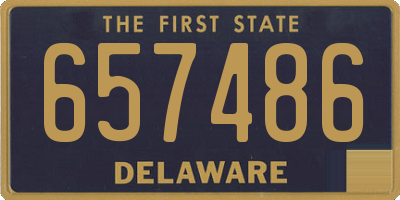 DE license plate 657486