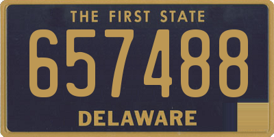 DE license plate 657488