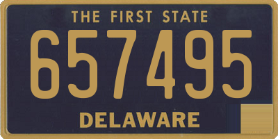 DE license plate 657495