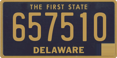 DE license plate 657510