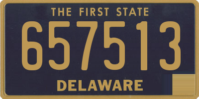 DE license plate 657513