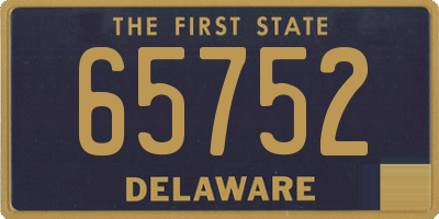 DE license plate 65752