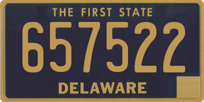 DE license plate 657522
