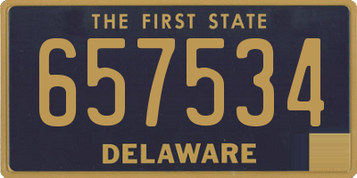 DE license plate 657534
