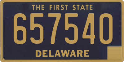 DE license plate 657540