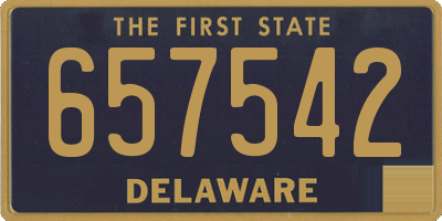 DE license plate 657542