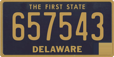 DE license plate 657543