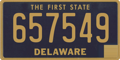 DE license plate 657549