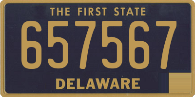 DE license plate 657567