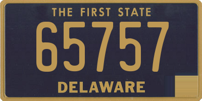 DE license plate 65757