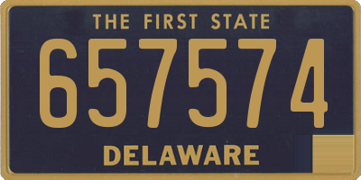 DE license plate 657574