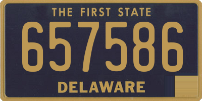 DE license plate 657586