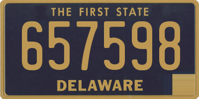 DE license plate 657598