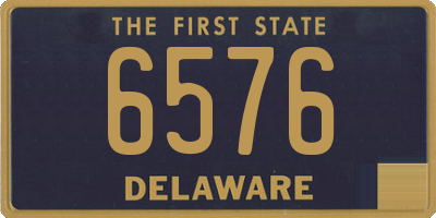 DE license plate 6576