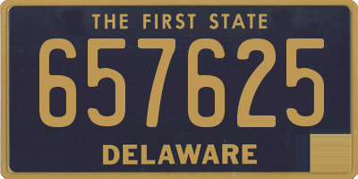 DE license plate 657625