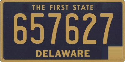 DE license plate 657627