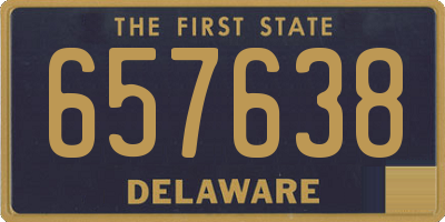 DE license plate 657638