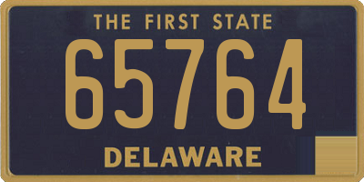DE license plate 65764