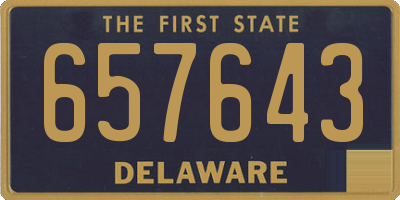 DE license plate 657643