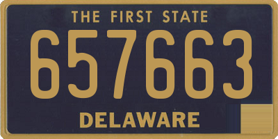 DE license plate 657663