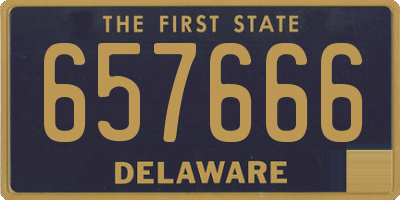 DE license plate 657666