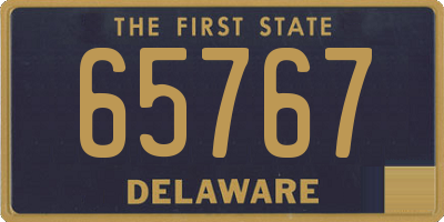 DE license plate 65767