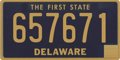 DE license plate 657671