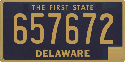 DE license plate 657672