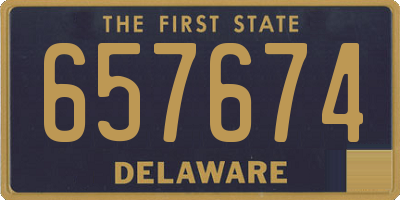 DE license plate 657674