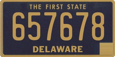 DE license plate 657678