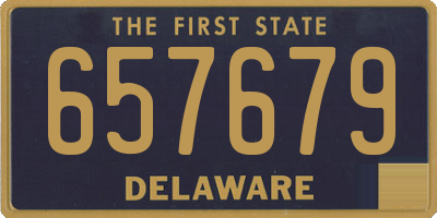 DE license plate 657679