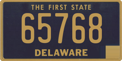 DE license plate 65768