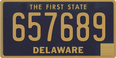 DE license plate 657689