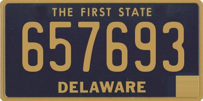 DE license plate 657693