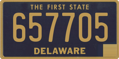 DE license plate 657705