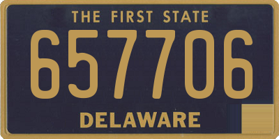 DE license plate 657706