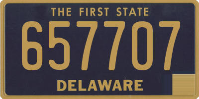 DE license plate 657707